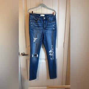 BKE Distressed Parker Buckle Universal Fit High Rise Skinny Ankle sz 29 NEW.